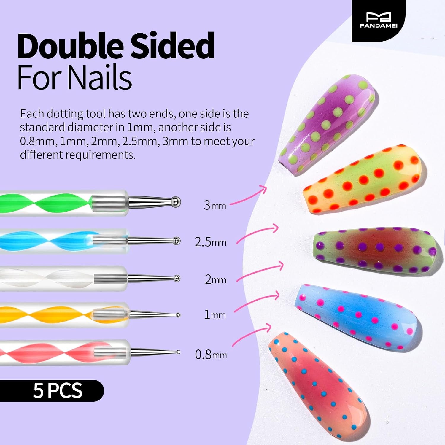 image:imageFANDAMEI Nail Art Kit With Nail Stand Nail Art Tools Nail Design Tools Nail Brush Nail Holder For Painting Nails Nail Art Brushes Nail Dotting Tool Nail Tools For Nail Art WhiteBlack