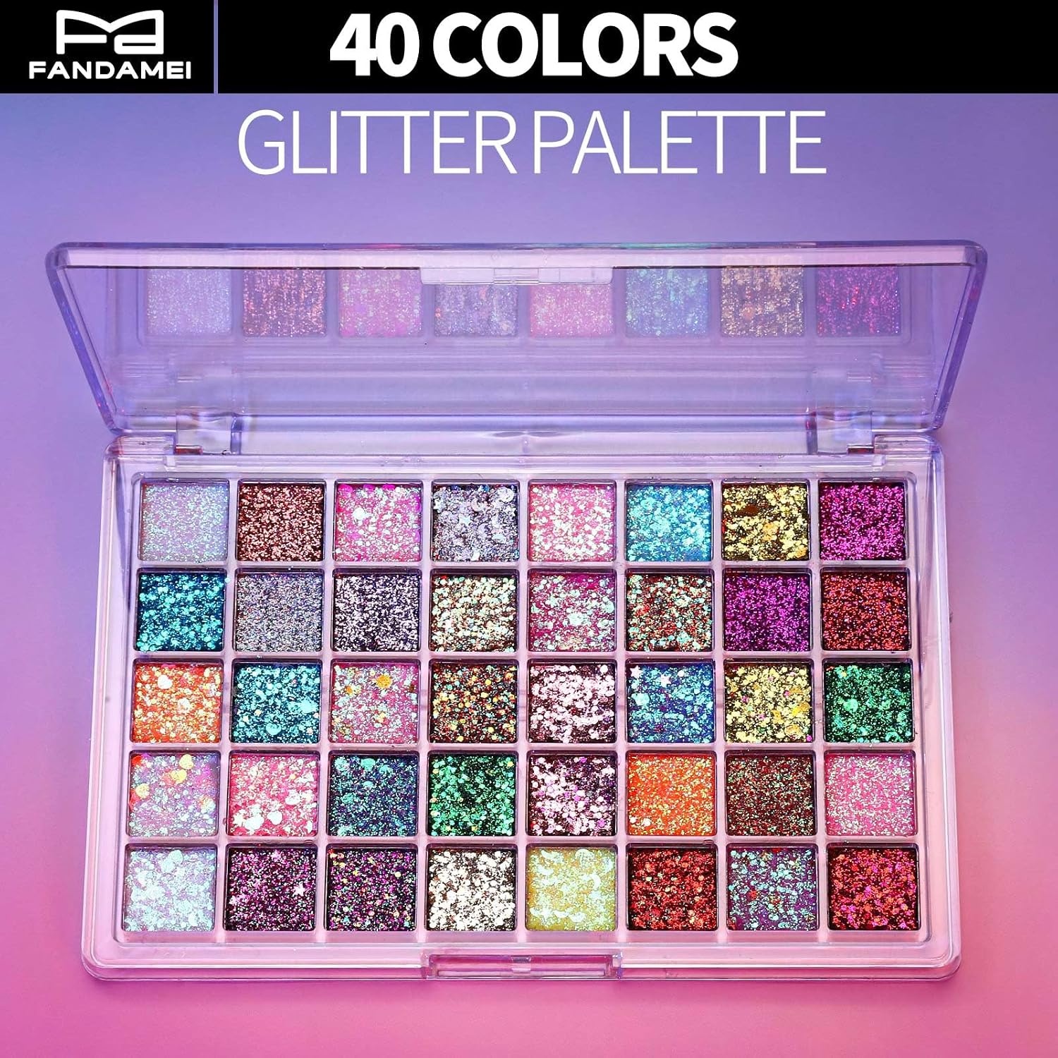 image:imageFANDAMEI Halloween Face Glitter Kids Body Glitter Palette Hair Glitter Gel40 daylight colors