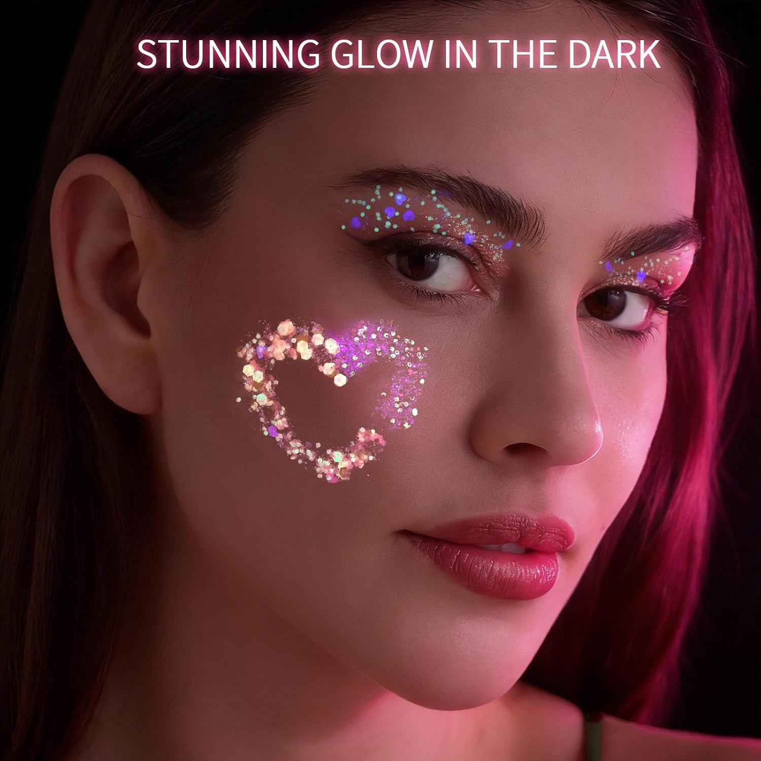 image:imageFANDAMEI Halloween Face Glitter Kids Body Glitter Palette Hair Glitter Gel40 neon colors