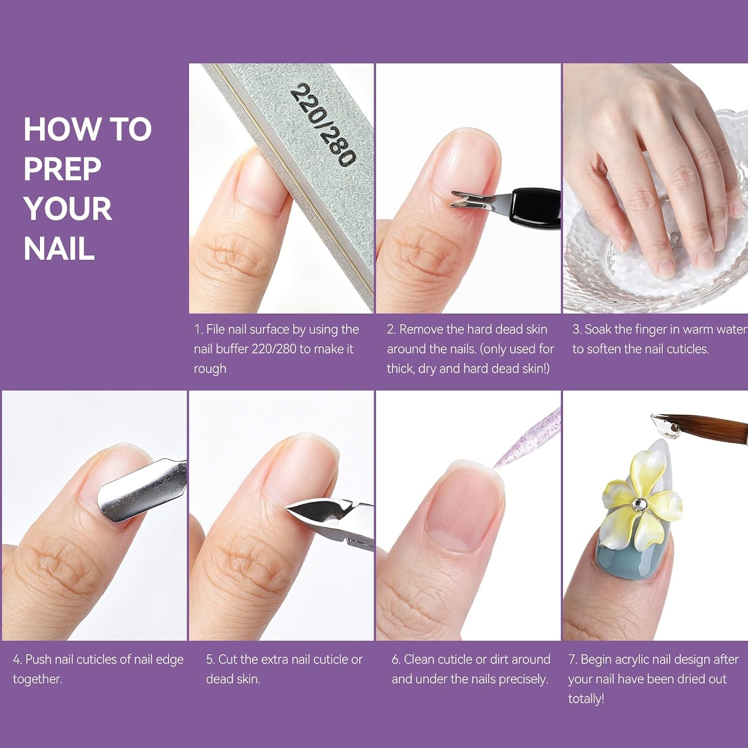 image:imageFANDAMEI Acrylic Nail Brush Size 8101214 Acrylic Brush For Nail White
