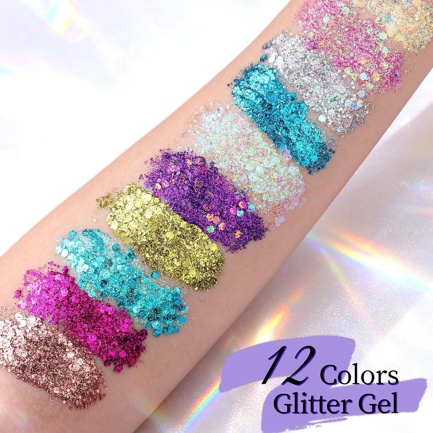 image:imageFANDAMEI Face Glitter Palette Body Face Glitter Gel for Women Face Paint