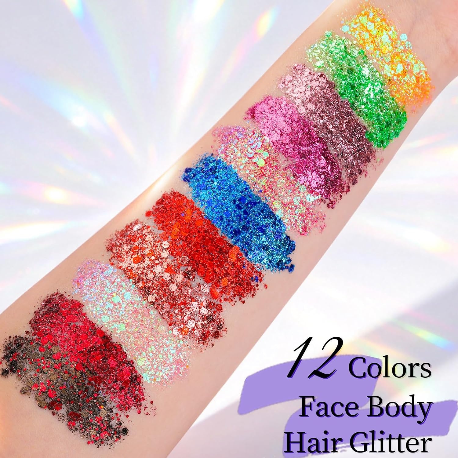 image:imageFANDAMEI Face Glitter Palette Body Face Glitter Gel for Women Face Paint