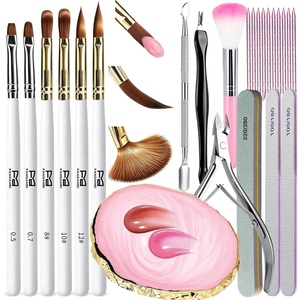 FANDAMEI Acrylic Nail Brush, Size 8/10/12/14, Acrylic Brush For Nail, White